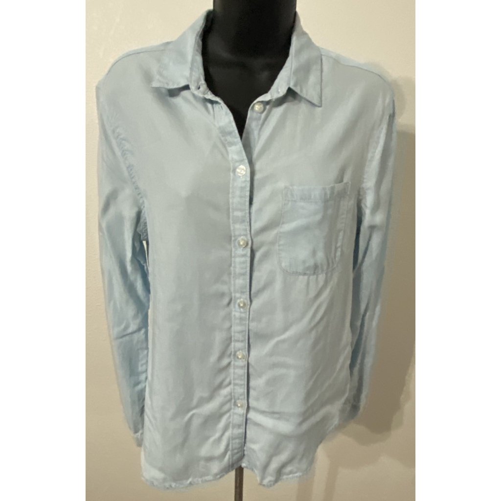 American Eagle Outfitters Womens S/P Blouse Shirt Long Sleeve Button-Down